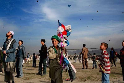 The Kite Festival, on the Persian New Year or 'Nowruz', at Chaman-e-Uzuri, Kabul, Afghanistan. March 23, 2006.. Photography. Encyclopædia Britannica ImageQuest. Web. 9 Jan 2015.